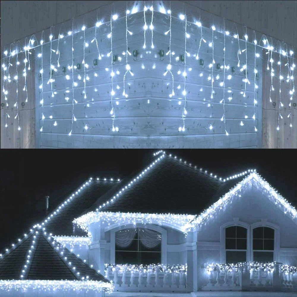 EclatFestif - Rideau lumineux LED d'extérieur pour décoration festive