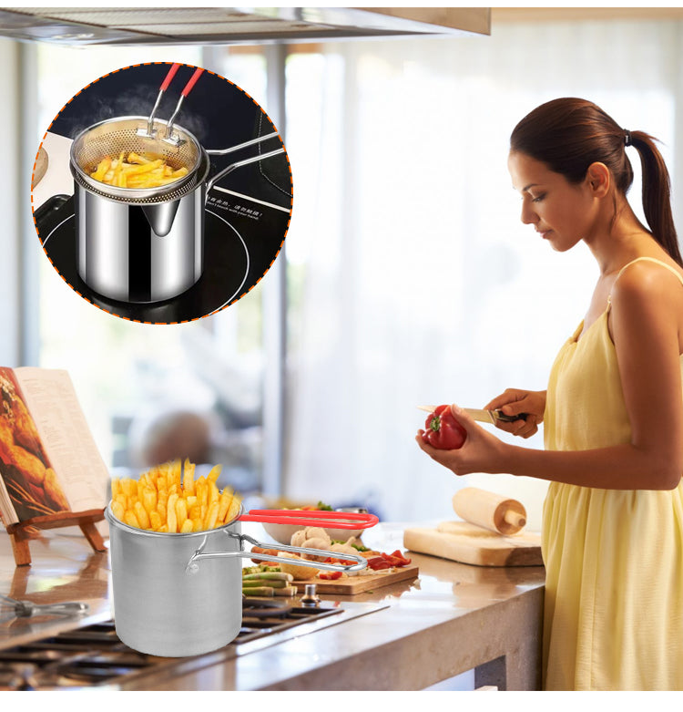 CrispMaster - Friteuse Compacte en Inox pour Snacks Croustillants