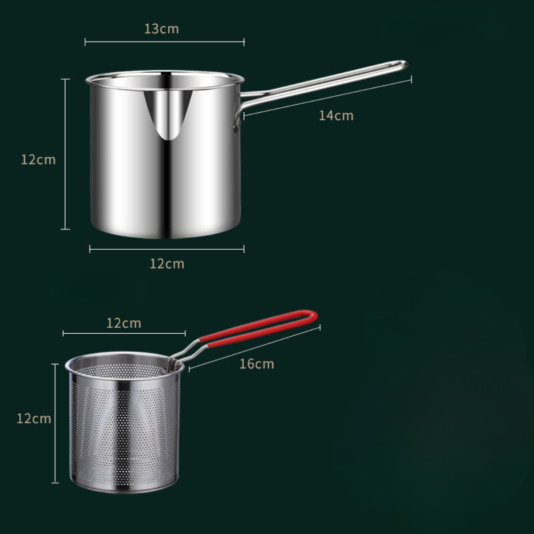 CrispMaster - Friteuse Compacte en Inox pour Snacks Croustillants