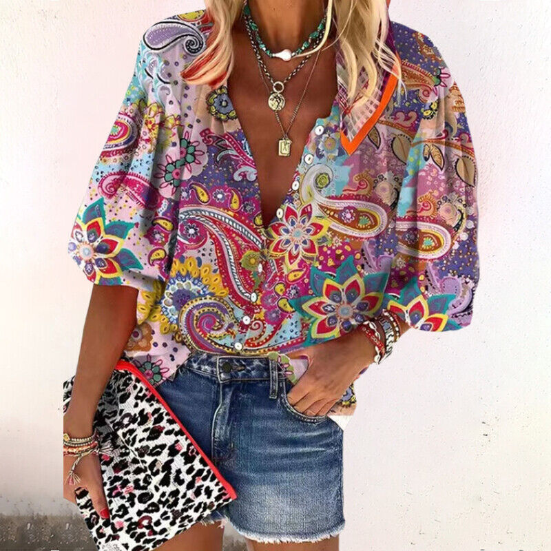 Blouse Femme d'Été à Manches Courtes - Élégante et Confortable pour Journées Chaudes 1