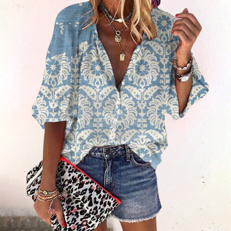 Blouse Femme d'Été à Manches Courtes - Élégante et Confortable pour Journées Chaudes 4