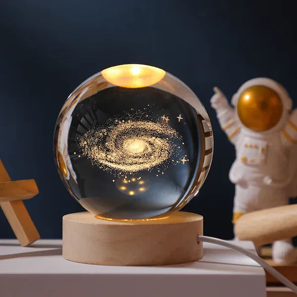 Boule de Cristal Lumineuse | Décoration d'Intérieur avec Gravure 3D | Ambiance Envoûtante pour Votre Maison 4