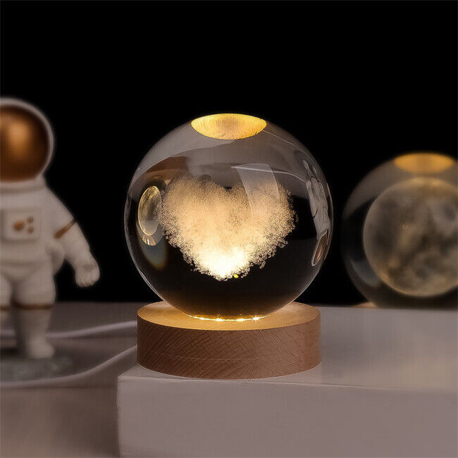 Boule de Cristal Lumineuse | Décoration d'Intérieur avec Gravure 3D | Ambiance Envoûtante pour Votre Maison 8