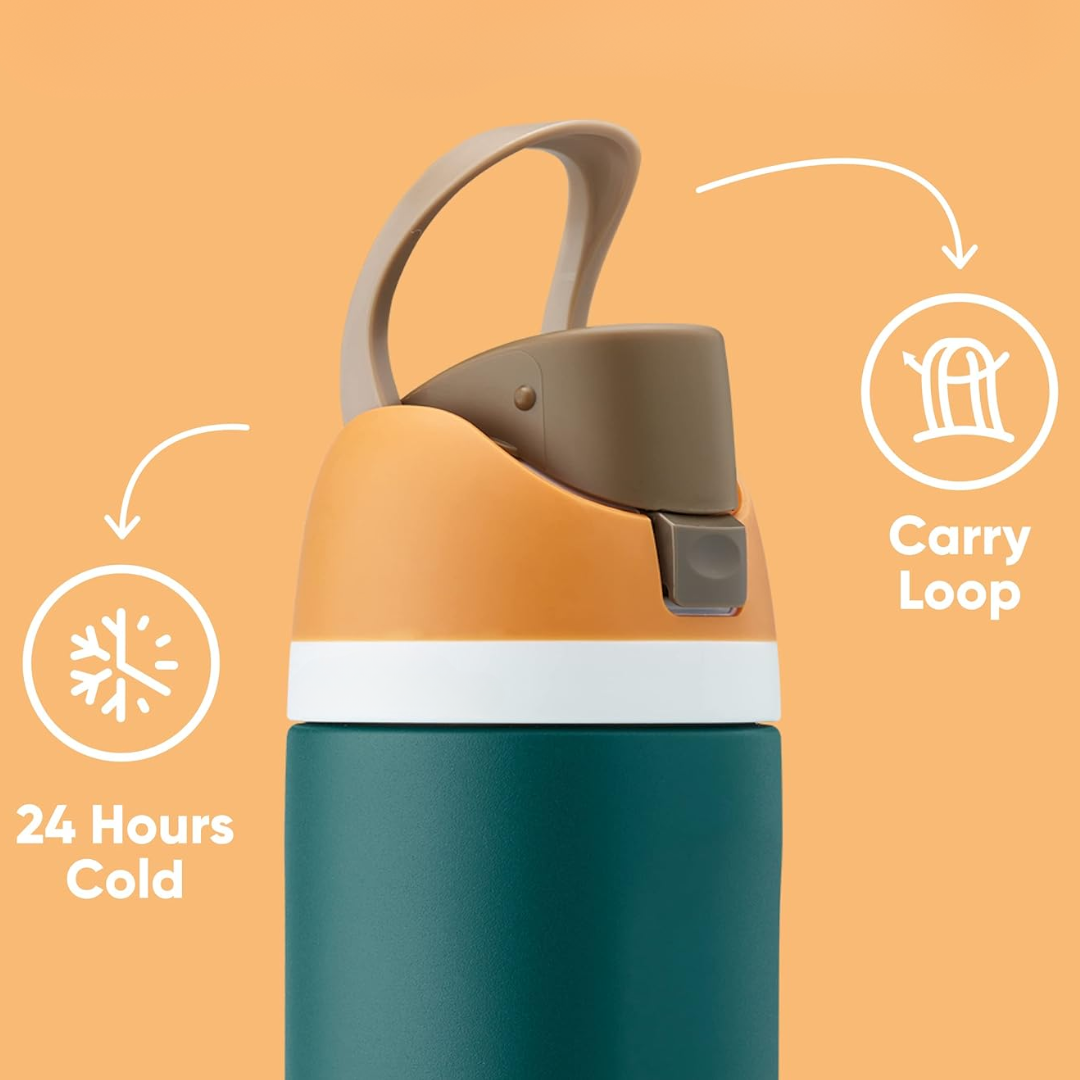 Bouteille Isotherme Inoxydable | Isolation Double Paroi avec Paille Intégrée | Parfait pour Boissons Froides et Chaudes 4