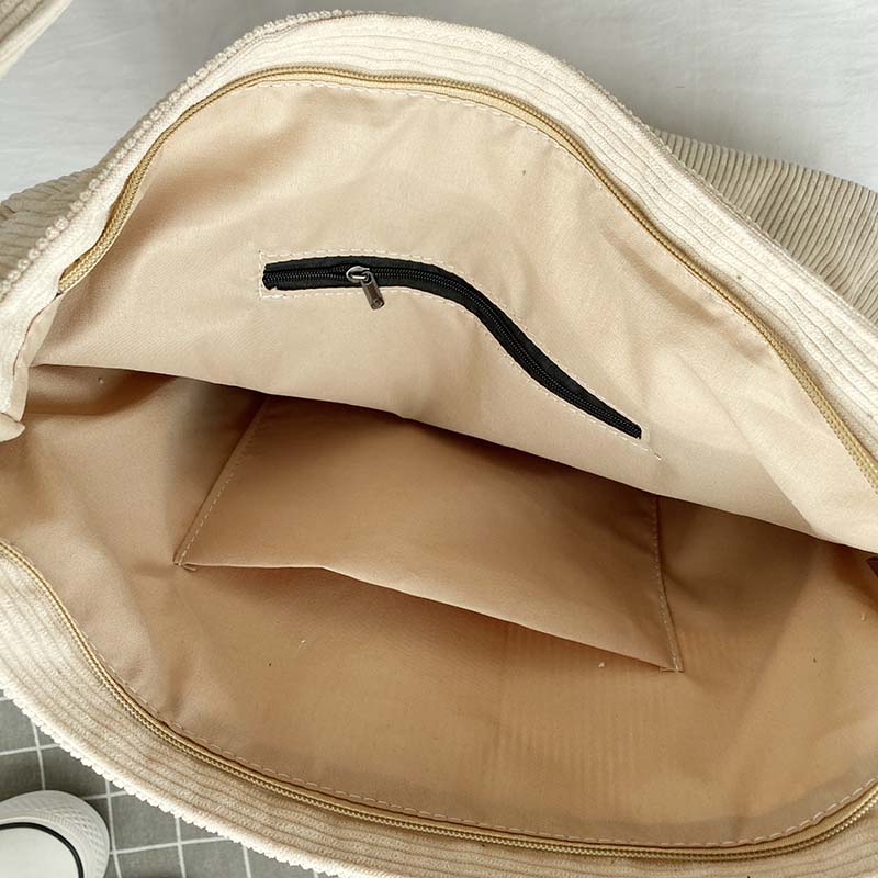 StyleLoom - Sac Bandoulière Velours Côtelé Luxe