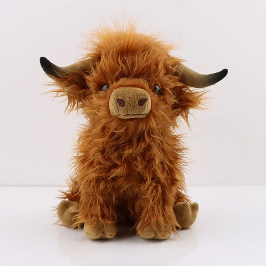 Câlinou | Peluche Vache des Highlands Douce avec Design Réaliste | Doudou Bébé pour Confort et Compagnie 0