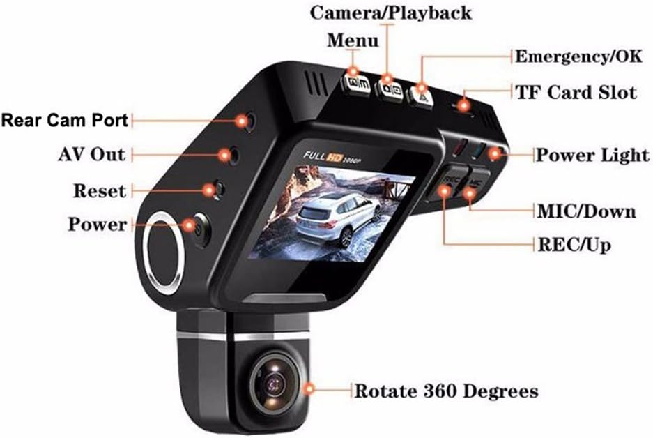 Caméra de Tableau de Bord WiFi | 1080P Full HD avec Vision Nocturne | Design Caché pour Sécurité Routière Optimale 1