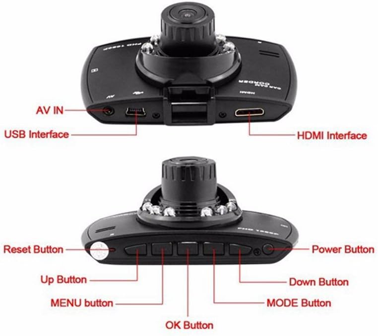 Caméra de Tableau de Bord | Dash Cam Full HD 1080P avec Vision Nocturne | Enregistrement Automatique pour Sécurité sur Route 1
