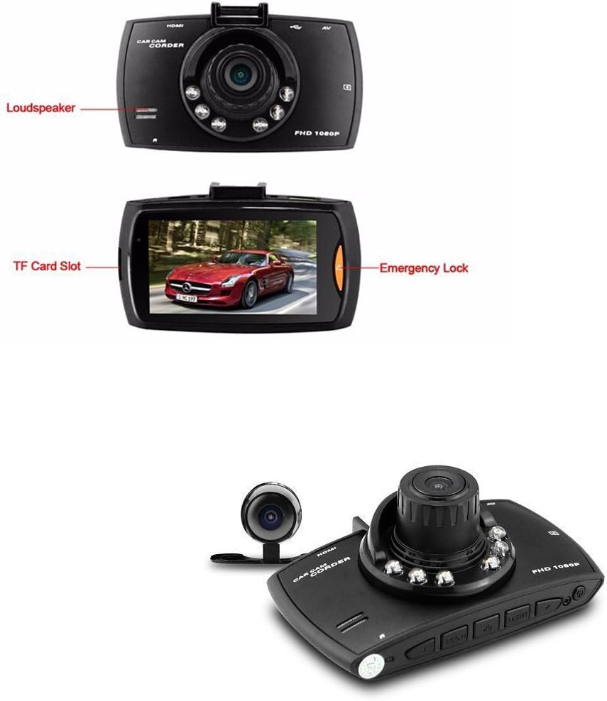 Caméra de Tableau de Bord | Dash Cam Full HD 1080P avec Vision Nocturne | Enregistrement Automatique pour Sécurité sur Route 2