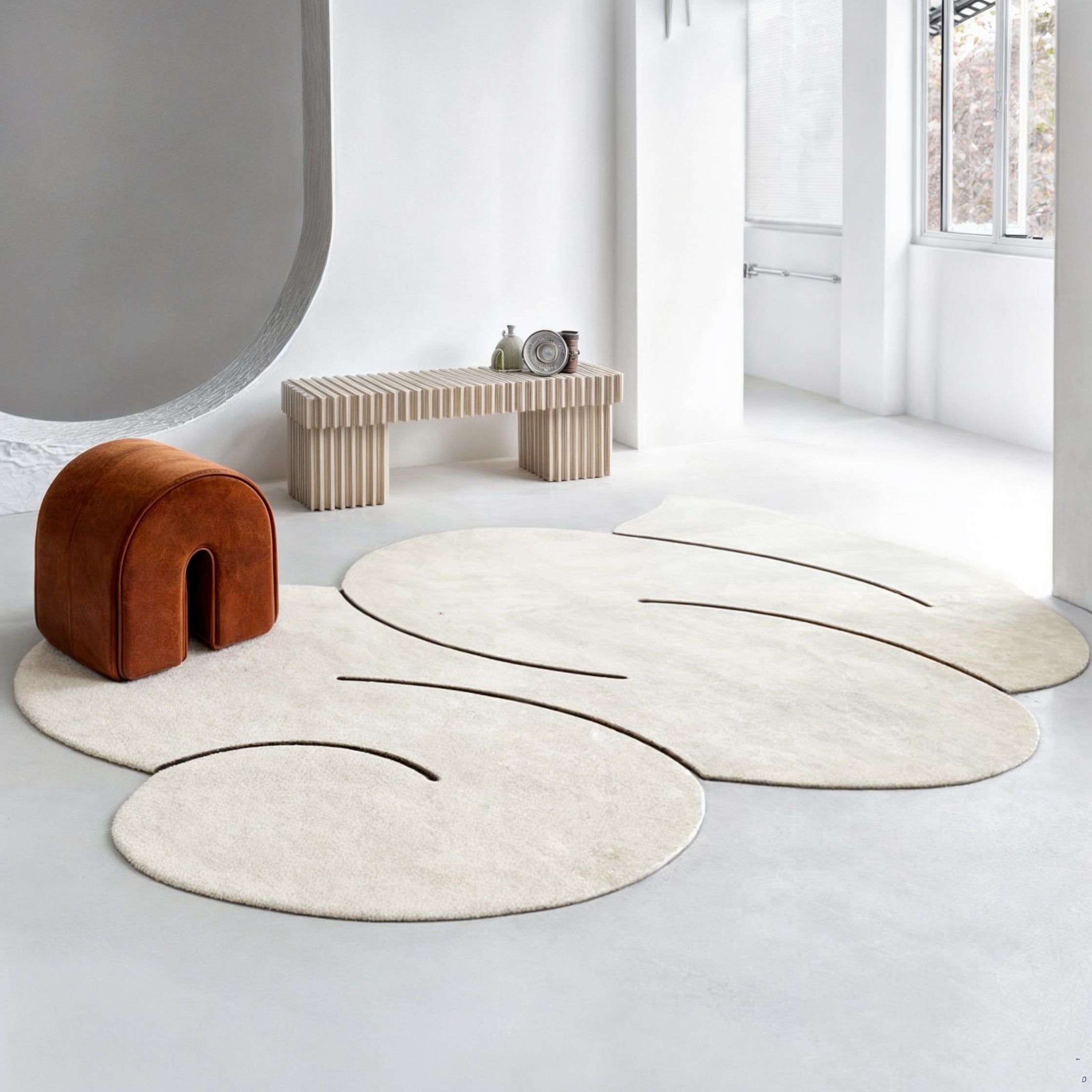 CozyNest - Tapis en Laine Unique pour un Intérieur Élégant