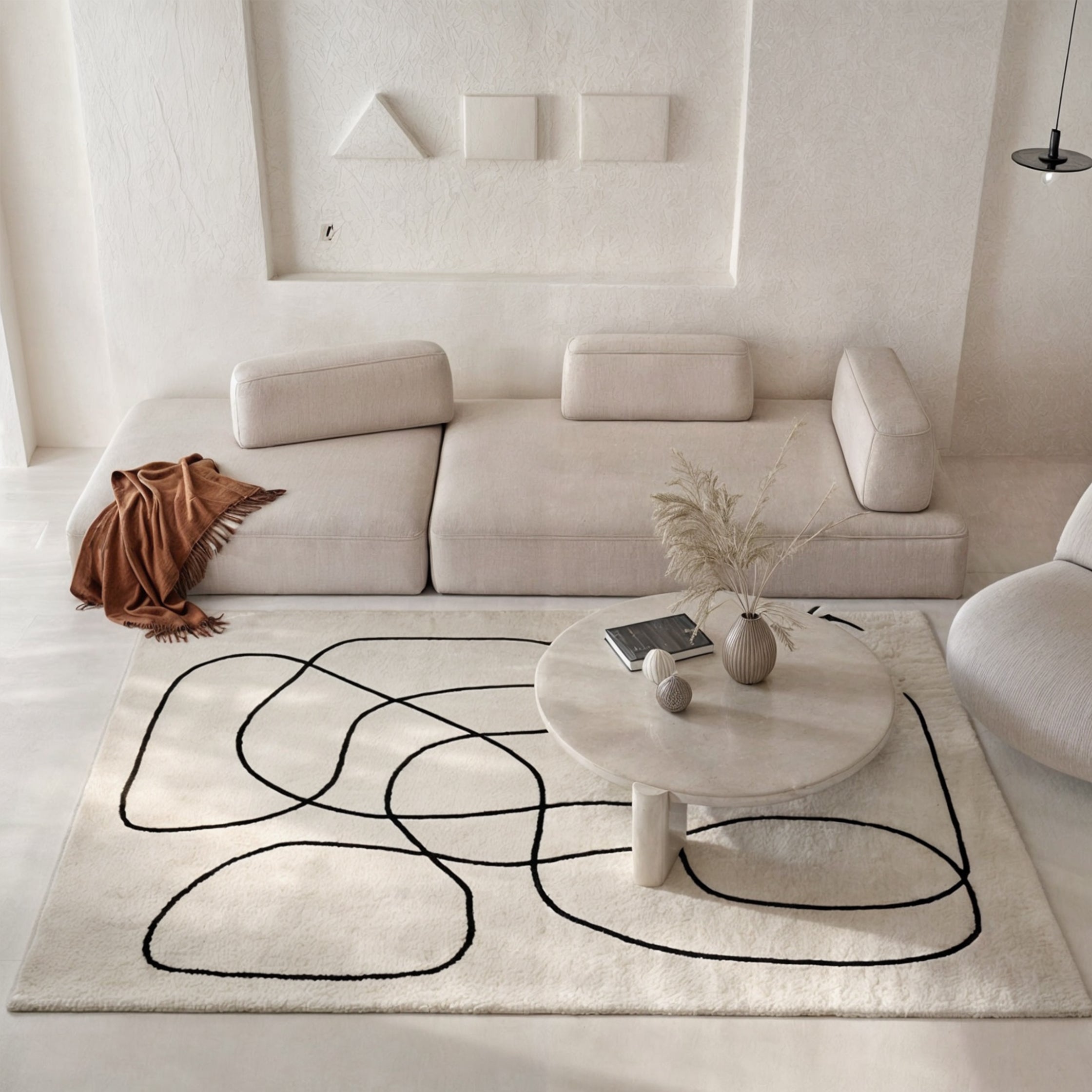 Abstract Weave - Tapis en Laine Luxueux au Design Abstrait