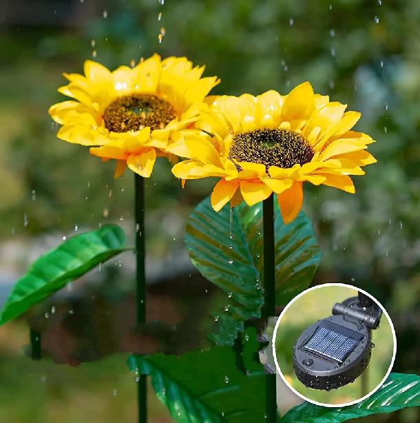 SolarBloom - Lampe de Jardin Solaire Tournesol Réaliste