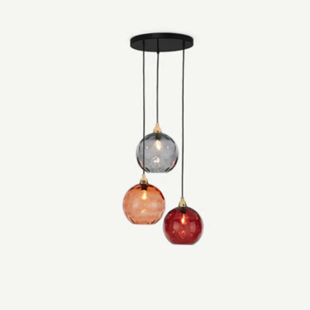 CascadeLumière | Élégante Suspension en Verre avec 3 Lampes LED 10