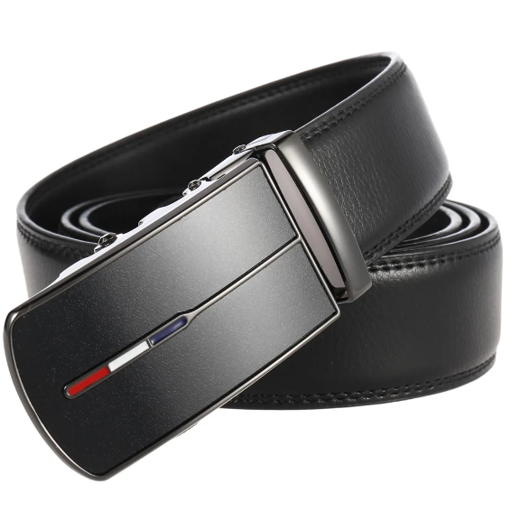 Ceinture Homme Cuir Marron avec Boucle Automatique | Élégante et Confortable pour Toutes Occasions 2