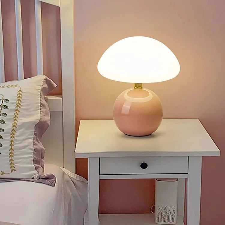 ChampignonLuxe | Élégante Lampe Decorative en Céramique Design Bauhaus 4