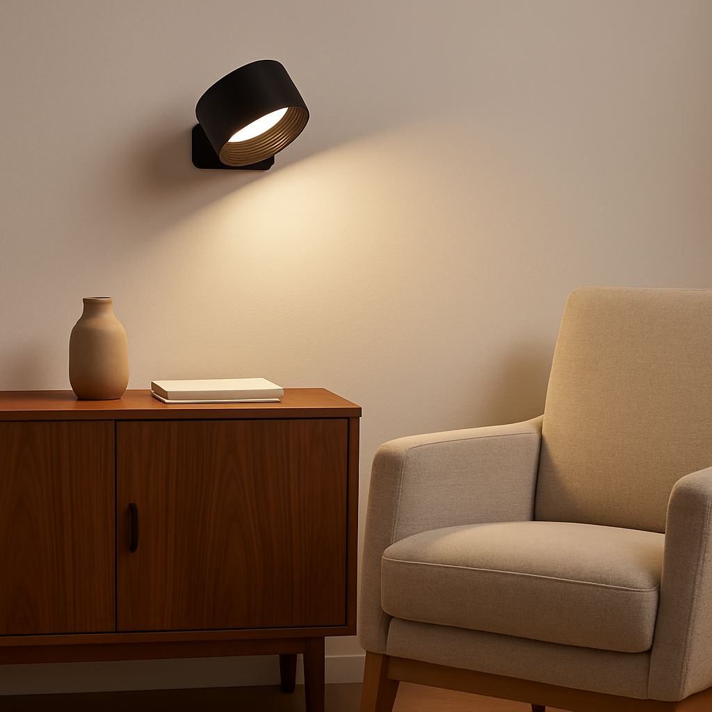 Éclairea – Applique Murale Sans Fil à LED Rechargeable à 360°