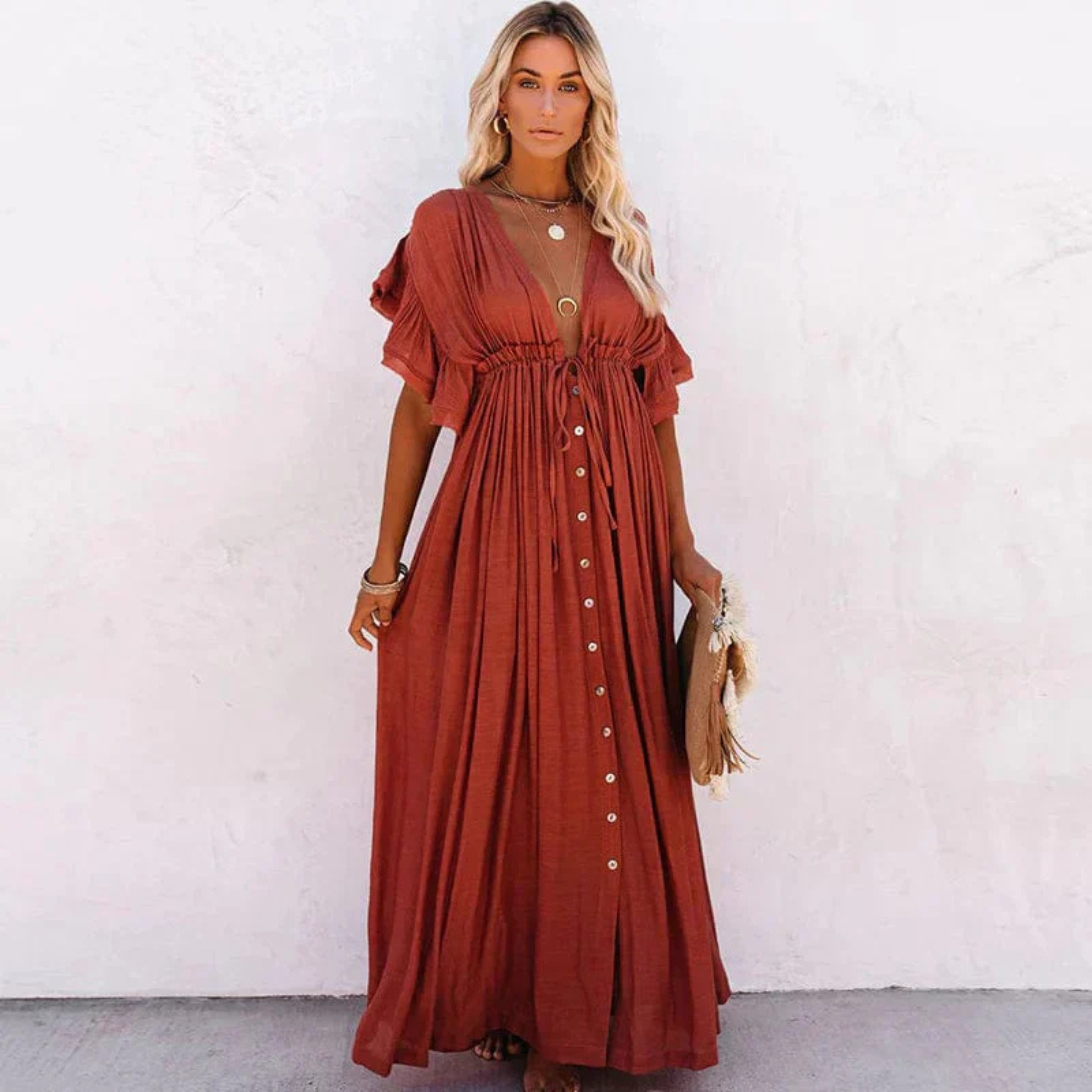 Chloe | Robe d'Été Chic Longue et Légère 1