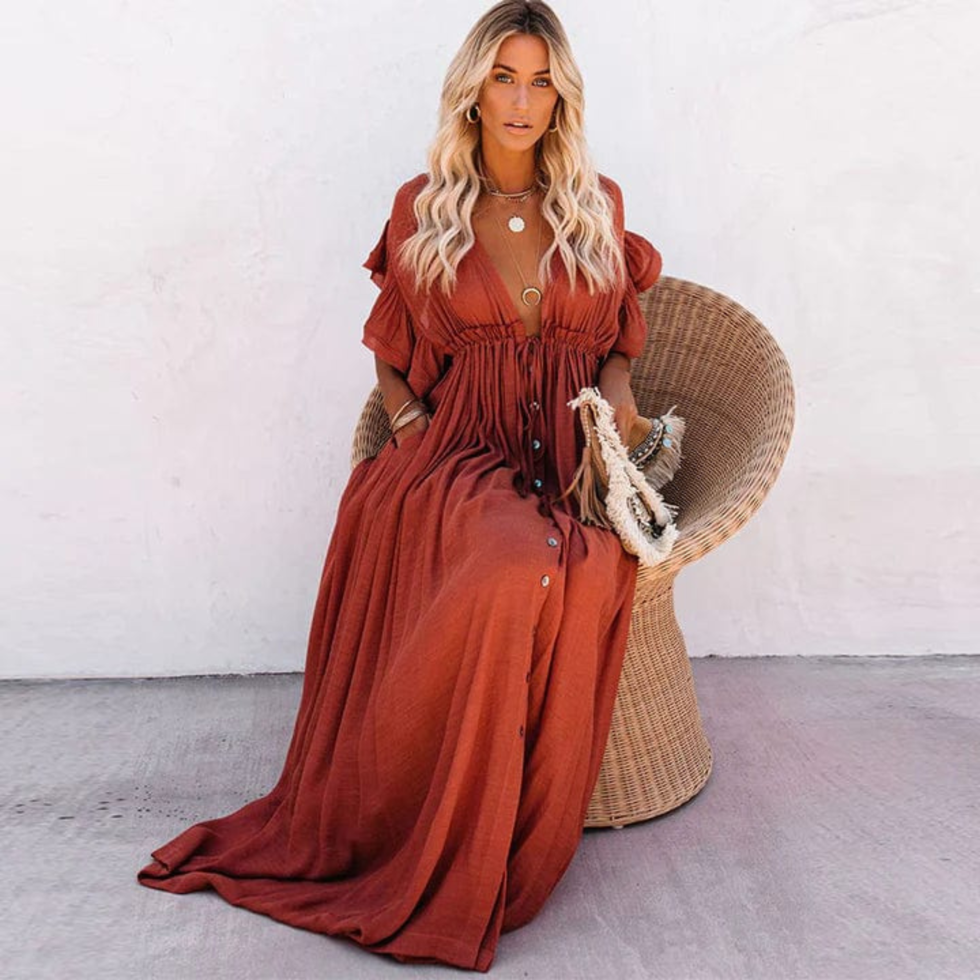 Chloe | Robe d'Été Chic Longue et Légère 2