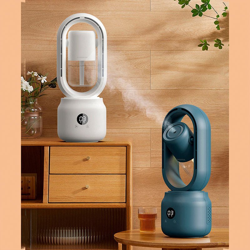 CoolBreeze | Ventilateur Portable avec Humidificateur et Éclairage Ambiant | Design Compact pour Confort Optimal 3