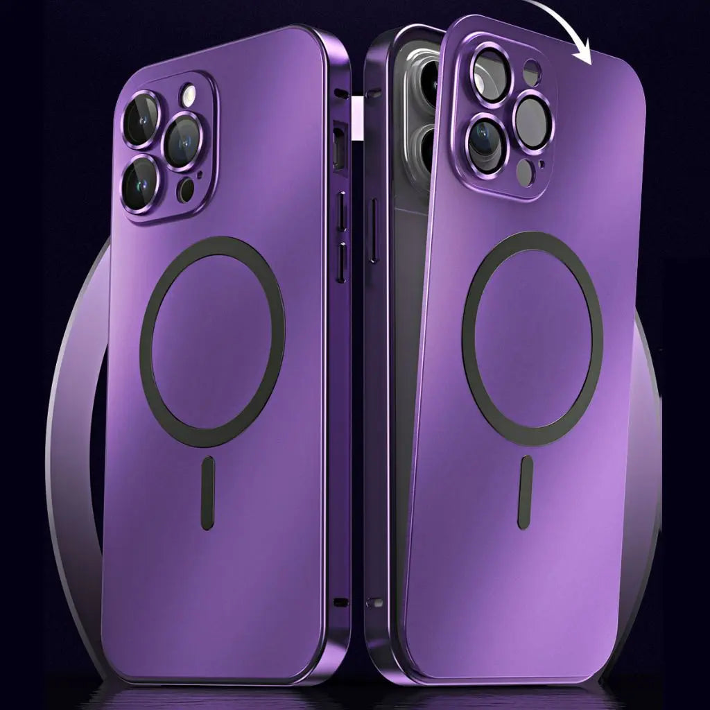 Coque iPhone Magnétique Métallique avec Protection Robuste | Design Élégant pour Sécurité et Style 4
