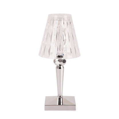 CristalÉclat | Élégante Lampe de Table en Cristal Chic Transparent 1