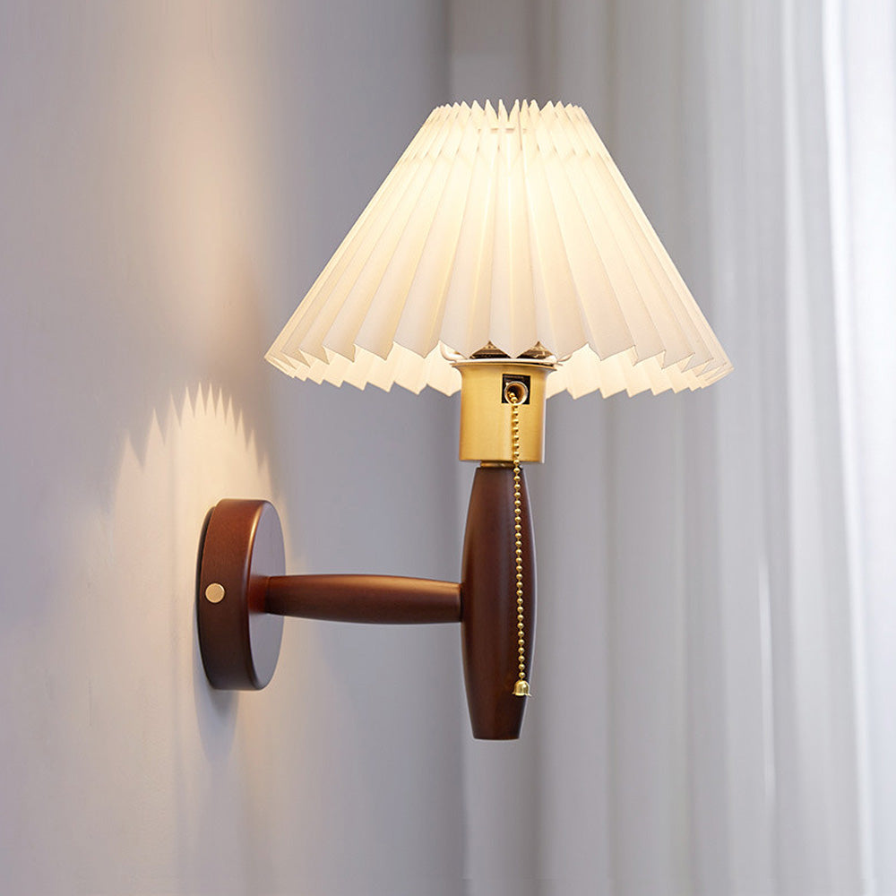 TimberGlow - Applique Murale Classique en Bois de Noyer