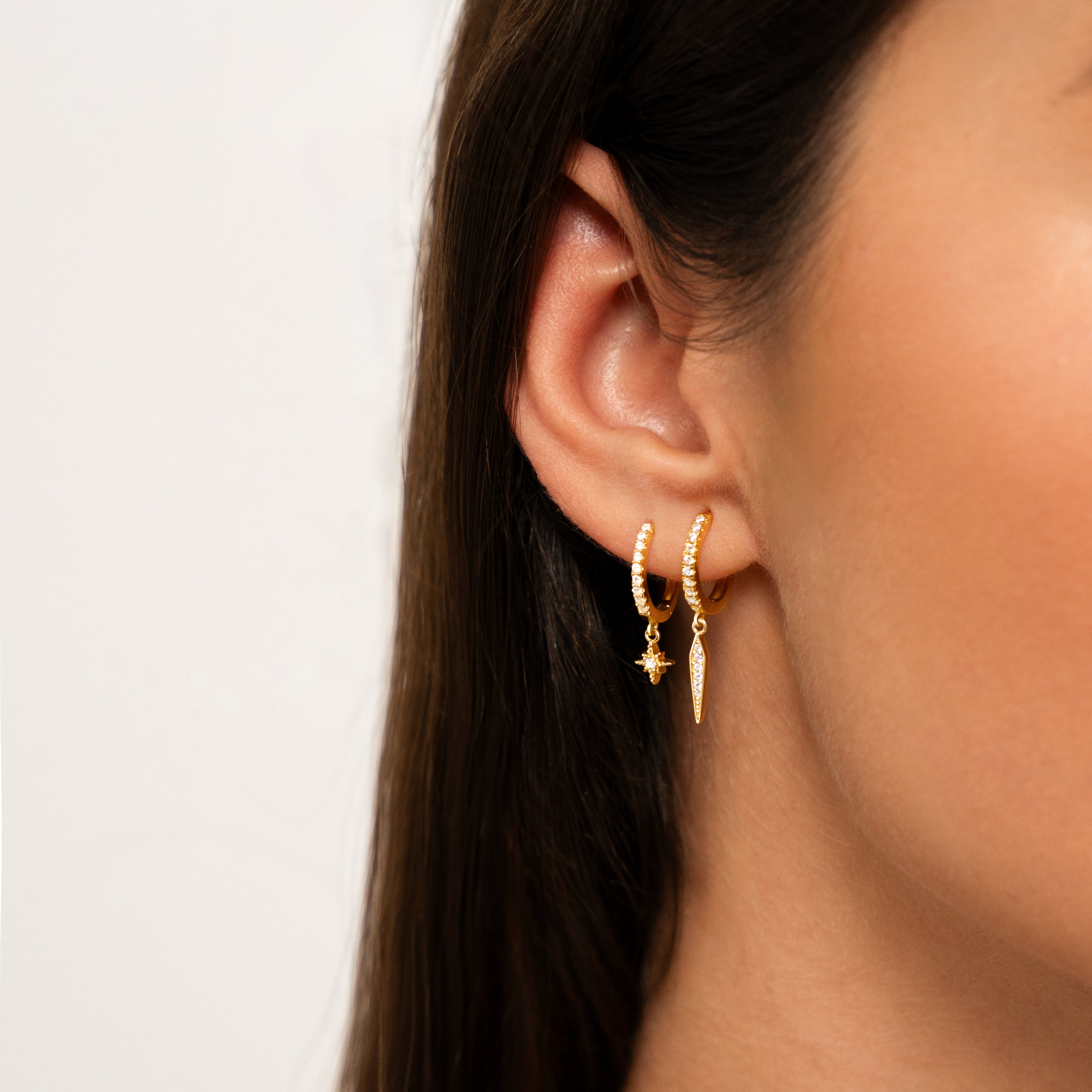 Celestia - Boucles d'oreilles galaxy à étoiles et zircone