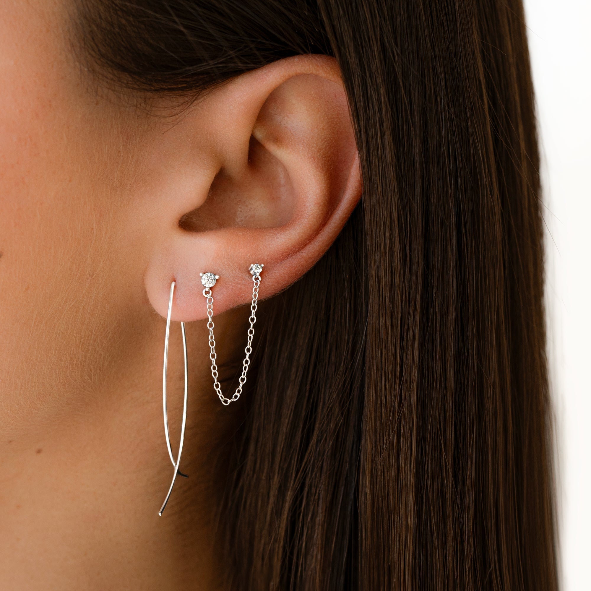Lina - Boucles d'oreilles minimalistes en argent chic et léger