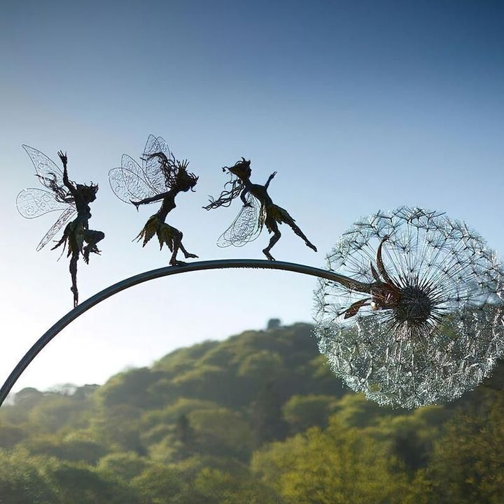 Décoration Jardin Enchantée | Artisanat Unique avec Effet Magique | Décoration Extérieure Résistante aux Intempéries 3