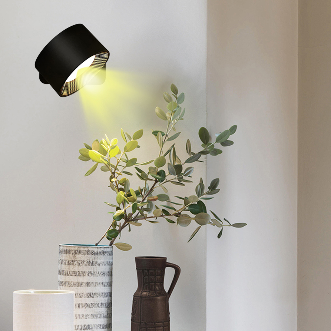 Éclairea – Applique Murale Sans Fil à LED Rechargeable à 360°