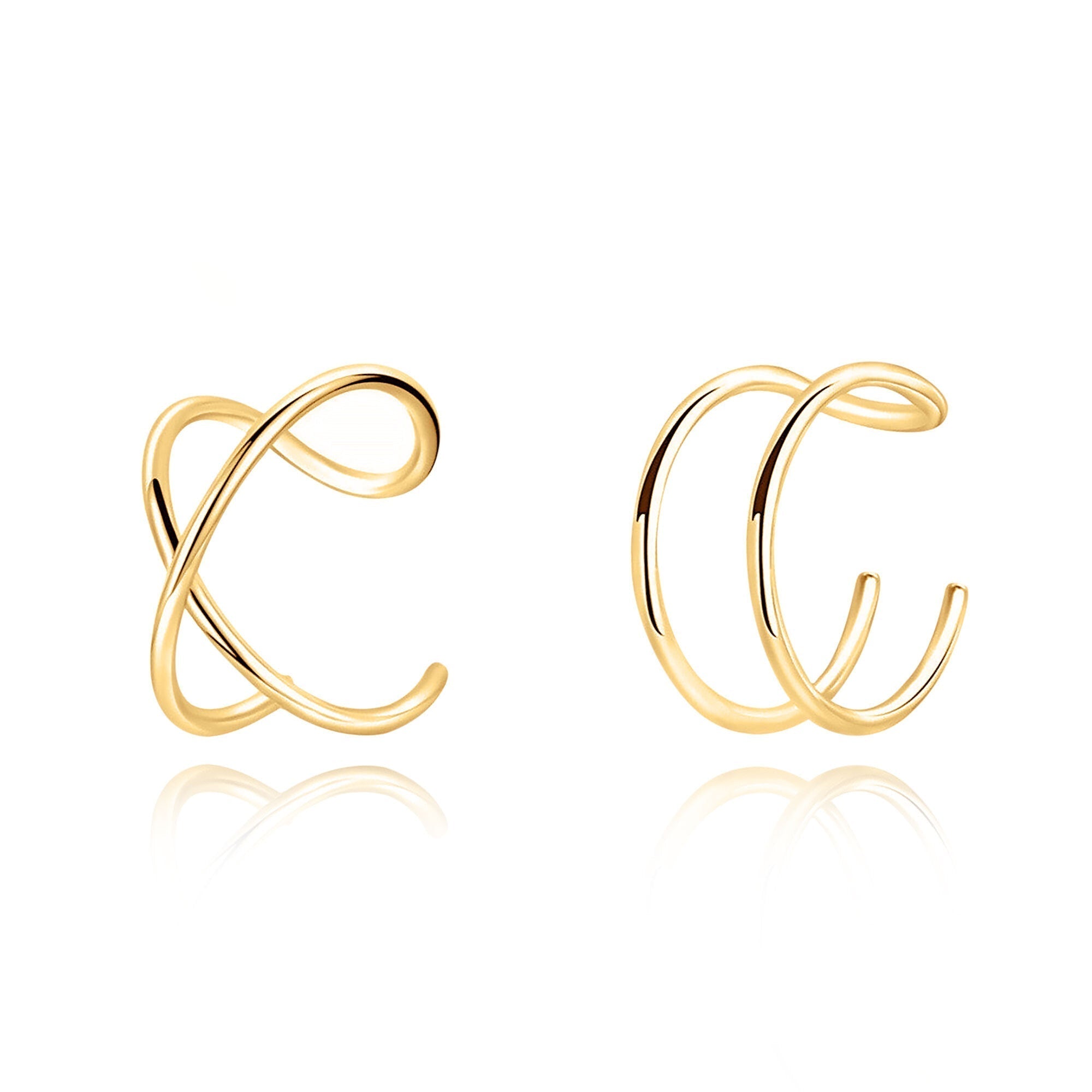Nova - Clips d'oreilles forme U en argent modernes