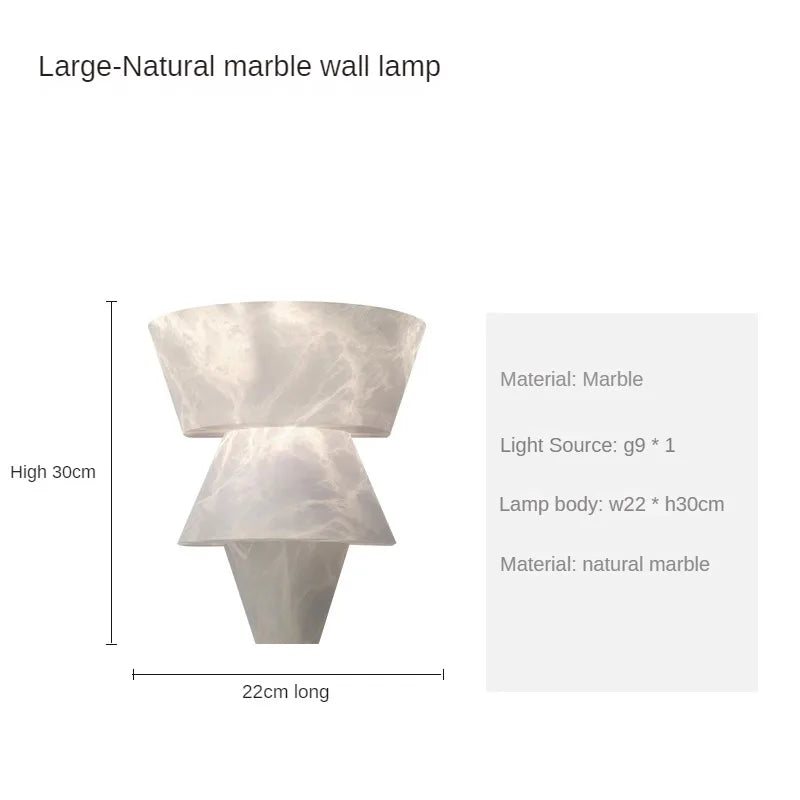 Éclairage Moderne | Applique Murale Design en Marbre Naturel ? Éclairage LED Économique pour Salon et Chambre 4