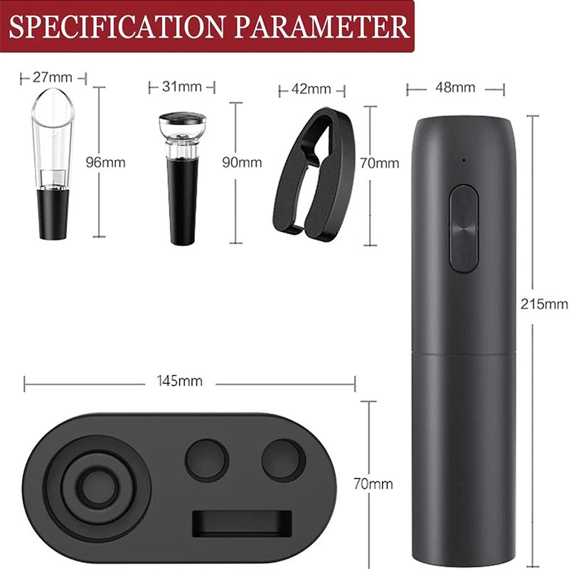 VinoEase - Tire-Bouchon Électrique Rechargeable