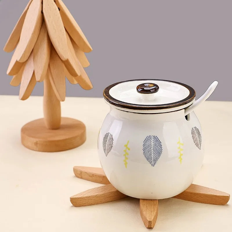 Élégance Naturelle | Sous-Verres en Bois de Noyer avec Support Innovant | Protection et Style pour Votre Table 6