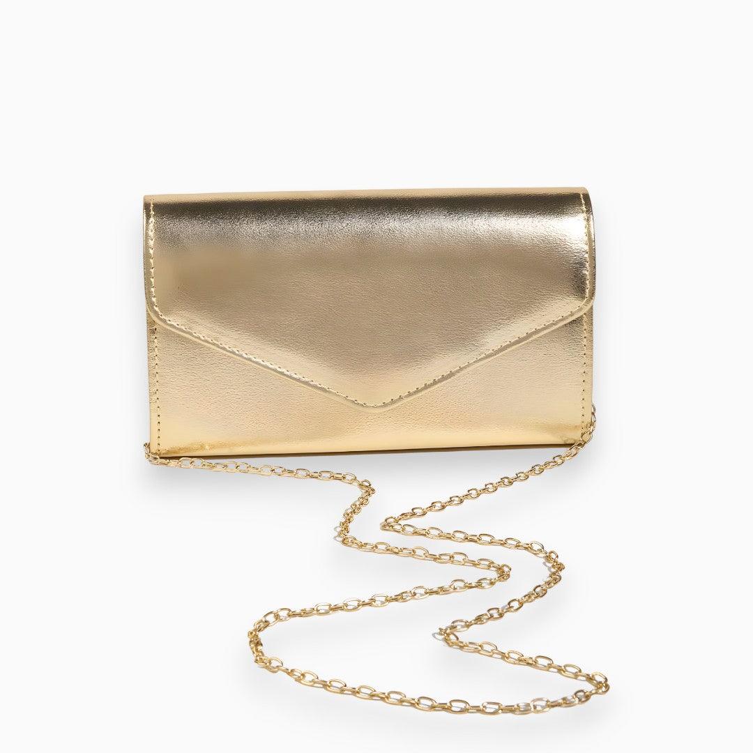 Élégance | Pochette Ruches en Polyuréthane avec Bandoulière Chaîne | Style Chic pour Toutes les Occasions 1