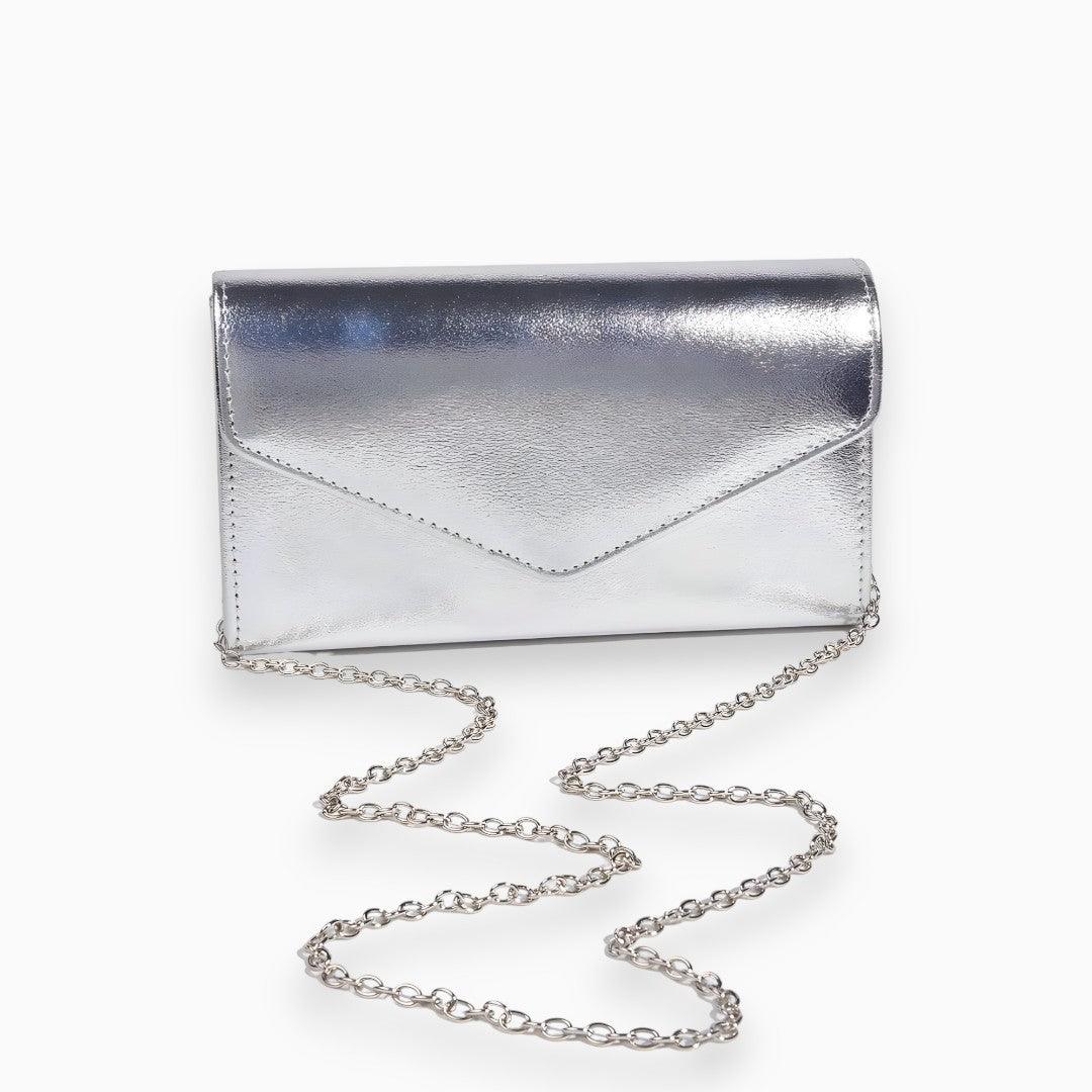 Élégance | Pochette Ruches en Polyuréthane avec Bandoulière Chaîne | Style Chic pour Toutes les Occasions 2