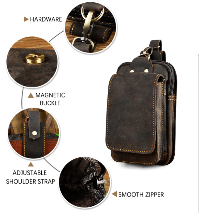 EliteGuard | Sac Banane en Cuir de Luxe avec Compartiments Multiples | Pratique et Élégant pour un Usage Quotidien 4