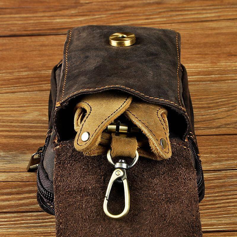 EliteGuard | Sac Banane en Cuir de Luxe avec Compartiments Multiples | Pratique et Élégant pour un Usage Quotidien 6
