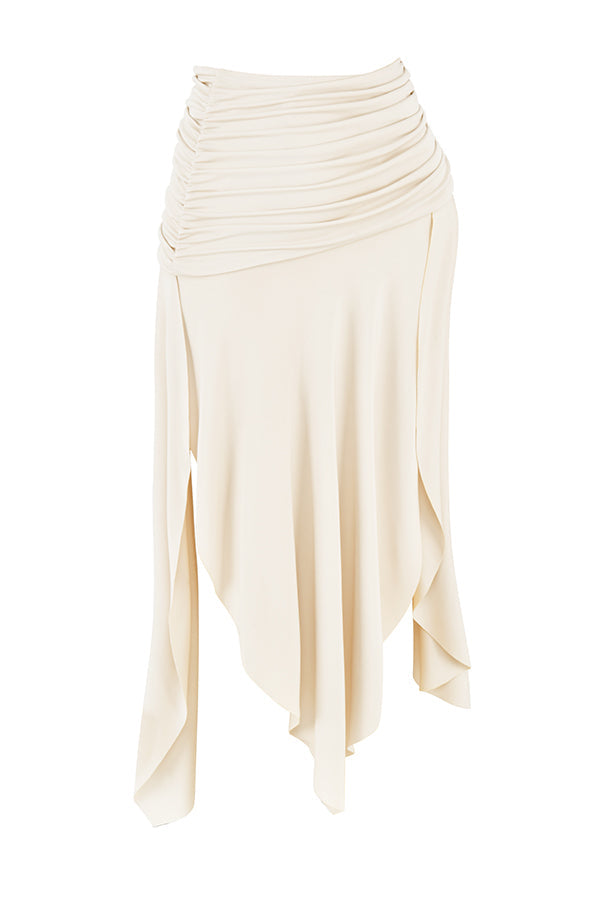 Ensemble Corset Élégant et Jupe Midi Drapée - Tenue Chic pour Soirées 8
