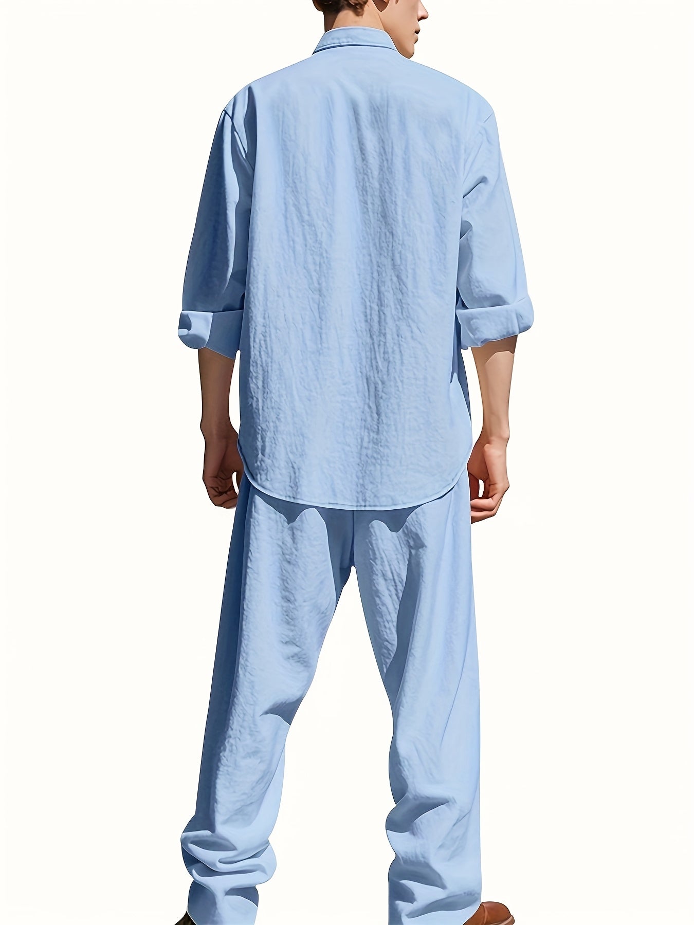 Ensemble D'Été Décontracté Pour Hommes - Tenue Confortable Pour Temps Chaud 7