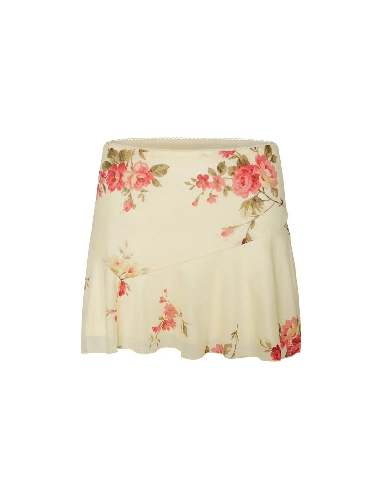 Ensemble Floral Femme - Crop Top et Mini Jupe Élégante pour Été en Coton Multicolore 6