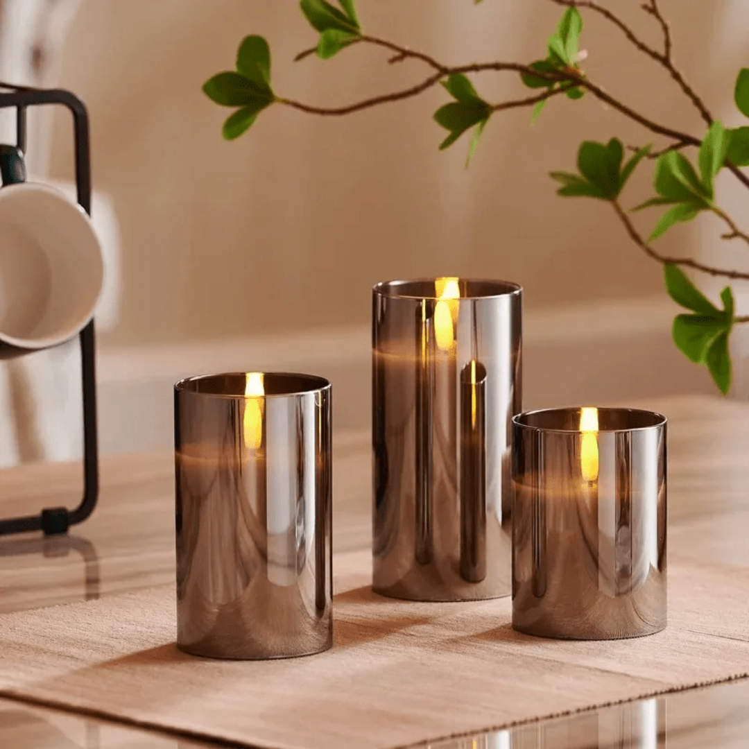 Ensemble de Bougies LED | Bougie LED Flamme Vacillante avec Télécommande | Fausse Bougie Sûre pour Ambiance Apaisante 4