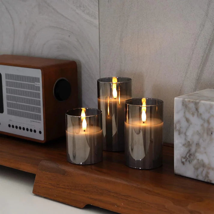 Ensemble de Bougies LED | Bougie LED Flamme Vacillante avec Télécommande | Fausse Bougie Sûre pour Ambiance Apaisante 5