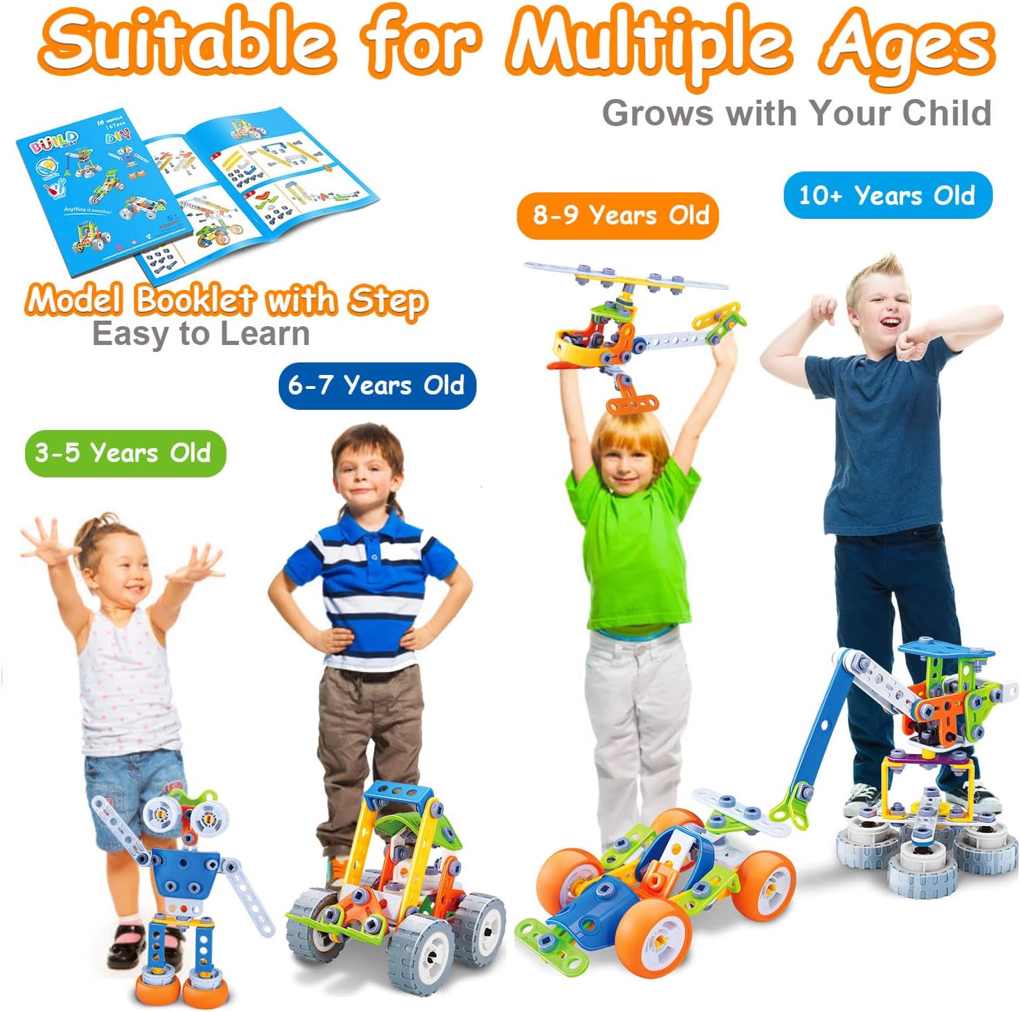 Ensemble de Construction Coloré pour Enfants avec Pièces Durables | Stimulez la Créativité et l'Imagination 5