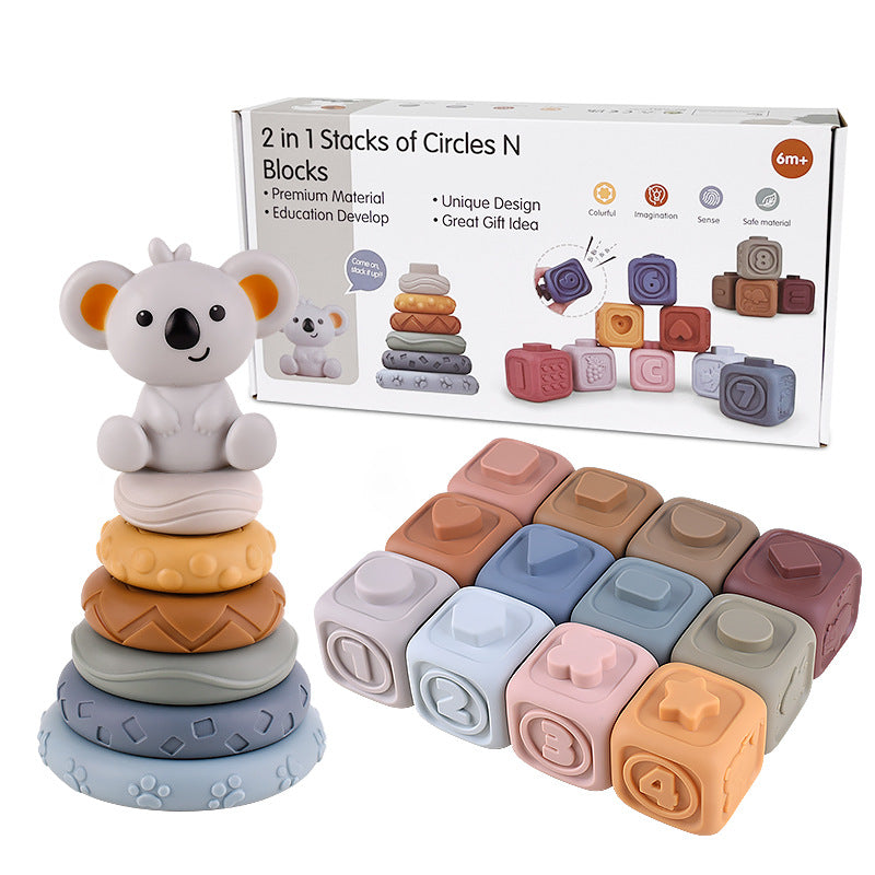 CubbyStack – Jouet Éducatif Bébé Silicone