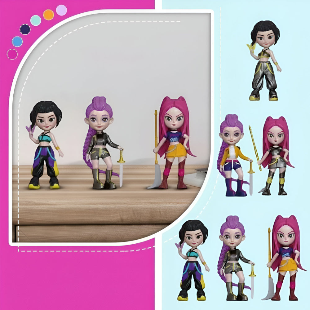 Figurines d'Action Anime | Ensemble de 6 Personnages Uniques avec Détails Soignés | Idéal pour Jouer et Collectionner 1