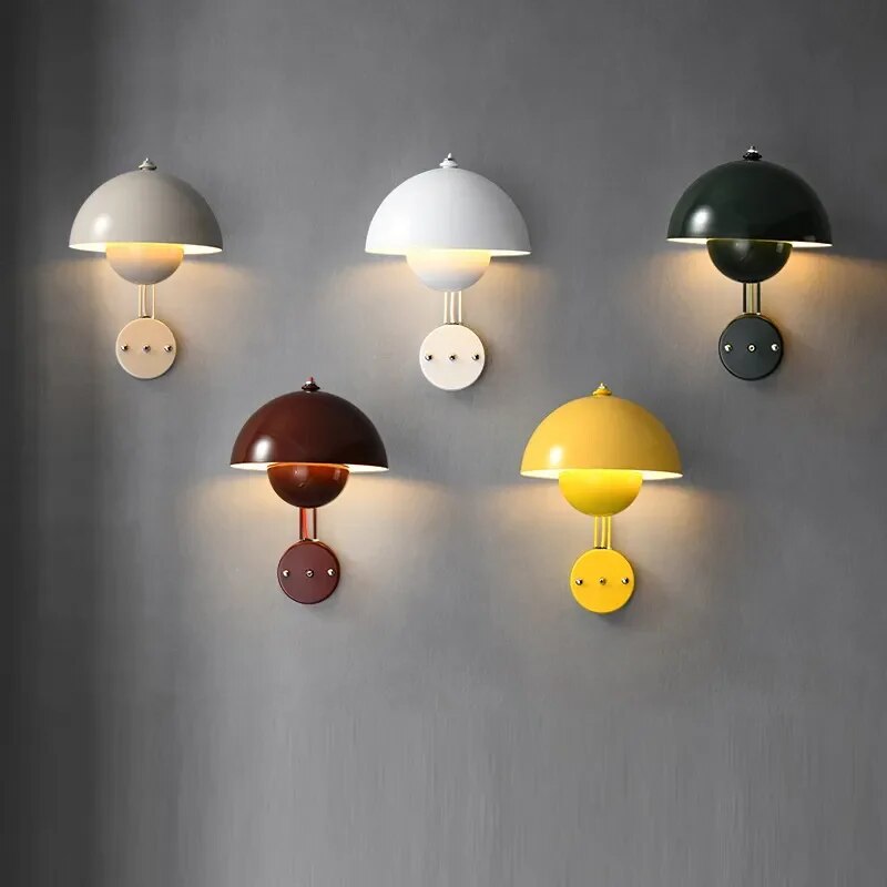 FleurLumière | Élégante Applique Murale Design Champignon LED pour Chambre 1