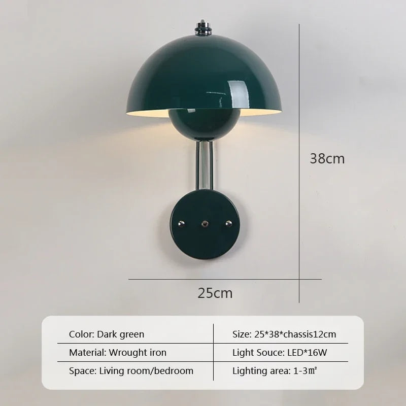 FleurLumière | Élégante Applique Murale Design Champignon LED pour Chambre 6
