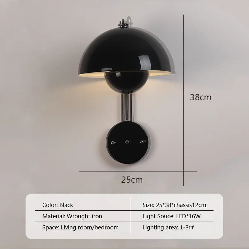 FleurLumière | Élégante Applique Murale Design Champignon LED pour Chambre 7