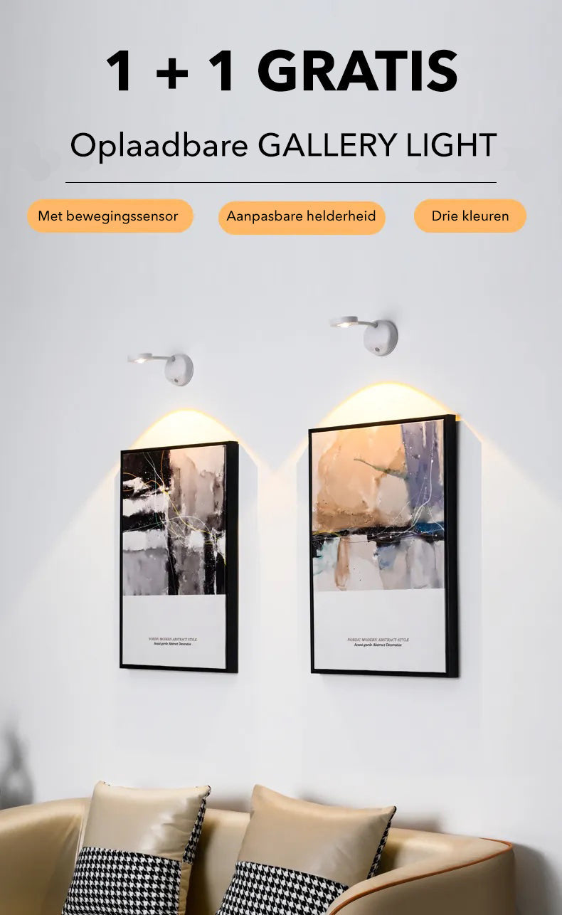 Gallery Light - Applique murale sans fil rechargeable et tactile